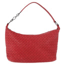 BOTTEGA VENETA INTRECCIATO Shoulder Bag Leather Red 239988 Auth 187569V-2
