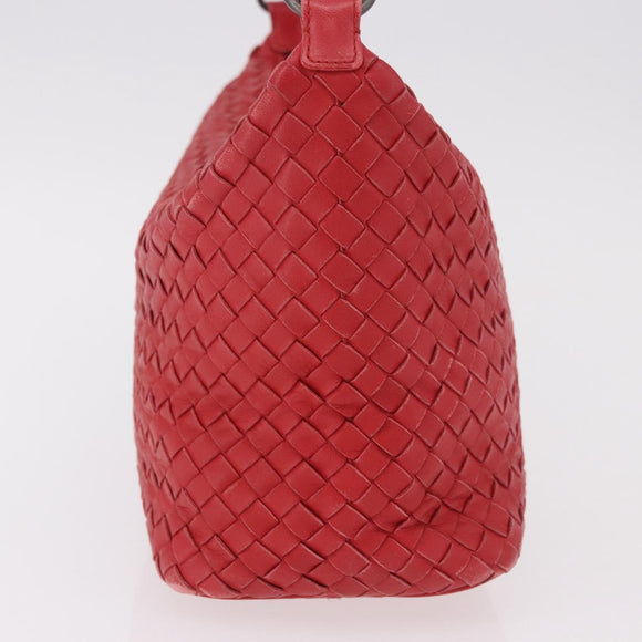 BOTTEGA VENETA INTRECCIATO Shoulder Bag Leather Red 239988 Auth 187569V