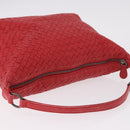 BOTTEGA VENETA INTRECCIATO Shoulder Bag Leather Red 239988 Auth 187569V-6