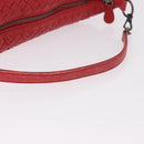 BOTTEGA VENETA INTRECCIATO Shoulder Bag Leather Red 239988 Auth 187569V-7