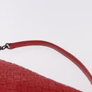 BOTTEGA VENETA INTRECCIATO Shoulder Bag Leather Red 239988 Auth 187569V-8
