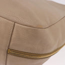 PRADA Hand Bag Vittero Dino Leather Beige Gold Auth 187572A-9