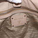 PRADA Hand Bag Vittero Dino Leather Beige Gold Auth 187572A-19