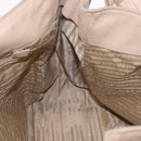 PRADA Hand Bag Vittero Dino Leather Beige Gold Auth 187572A-20