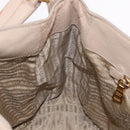 PRADA Hand Bag Vittero Dino Leather Beige Gold Auth 187572A-21