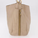 PRADA Hand Bag Vittero Dino Leather Beige Gold Auth 187572A-4