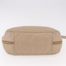 PRADA Hand Bag Vittero Dino Leather Beige Gold Auth 187572A-5