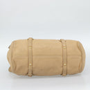 Miu Miu Hand Bag Leather 2way Beige Gold Auth 187573-5