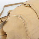 Miu Miu Hand Bag Leather 2way Beige Gold Auth 187573-16