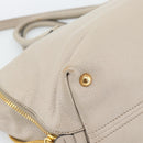 Miu Miu Hand Bag Leather 2way Gray Gold Auth 187574V-17