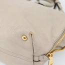 Miu Miu Hand Bag Leather 2way Gray Gold Auth 187574V-18