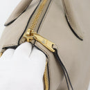 Miu Miu Hand Bag Leather 2way Gray Gold Auth 187574V-20