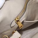 Miu Miu Hand Bag Leather 2way Gray Gold Auth 187574V-25