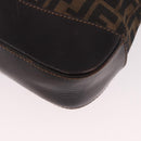 FENDI Zucca Canvas Tote Bag Black Brown Auth 187577A-10
