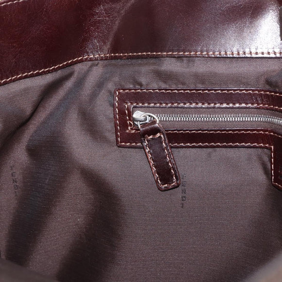 FENDI Zucca Canvas Tote Bag Black Brown Auth 187577A