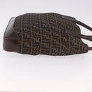 FENDI Zucca Canvas Tote Bag Black Brown Auth 187577A-4