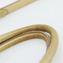 Miu Miu Matelasse Hand Bag Leather 2way Beige Gold Auth 187578V-8