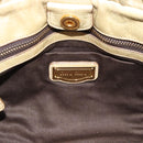 Miu Miu Matelasse Hand Bag Leather 2way Beige Gold Auth 187578V-21