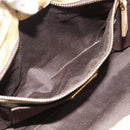 Miu Miu Matelasse Hand Bag Leather 2way Beige Gold Auth 187578V-26