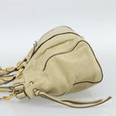 Miu Miu Matelasse Hand Bag Leather 2way Beige Gold Auth 187578V-3