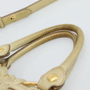 Miu Miu Matelasse Hand Bag Leather 2way Beige Gold Auth 187578V-15