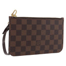 LOUIS VUITTON Damier Ebene Neverfull MM Pouch LV Auth 187583-1