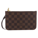 LOUIS VUITTON Damier Ebene Neverfull MM Pouch LV Auth 187583-13