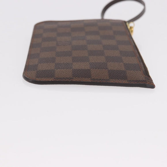 LOUIS VUITTON Damier Ebene Neverfull MM Pouch LV Auth 187583