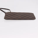 LOUIS VUITTON Damier Ebene Neverfull MM Pouch LV Auth 187583-5