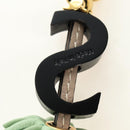 LOEWE Bag Charm Leather Gray Gold Auth 187590M-11