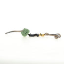 LOEWE Bag Charm Leather Gray Gold Auth 187590M-15