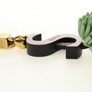 LOEWE Bag Charm Leather Gray Gold Auth 187590M-18