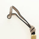 LOEWE Bag Charm Leather Gray Gold Auth 187590M-7