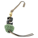 LOEWE Bag Charm Leather Gray Gold Auth 187590M-8