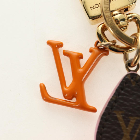 LOUIS VUITTON Vernis Key Holder LV Pop Flower Bag Charm Pink M01963 Auth 187596V