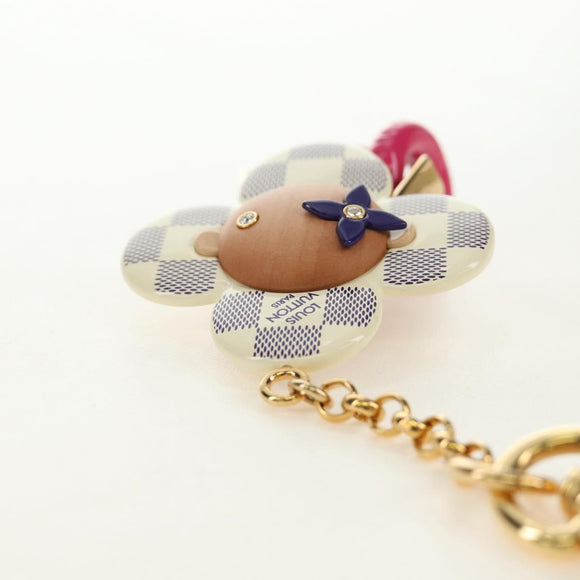 LOUIS VUITTON Damier Azur Vivienne By The Pool Charm M01168 LV Auth 187598SAM