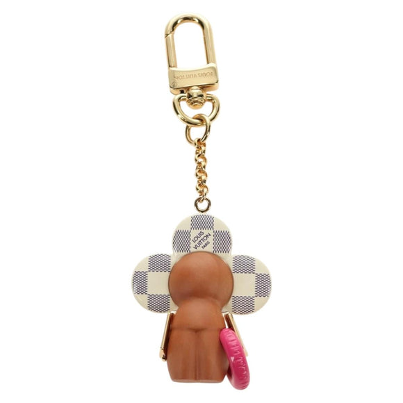 LOUIS VUITTON Damier Azur Vivienne By The Pool Charm M01168 LV Auth 187598SAM