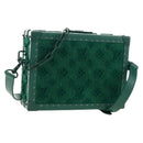 LOUIS VUITTON Monogram Tuftage Clutch Box Shoulder Bag Green LV Auth 187599SM-1
