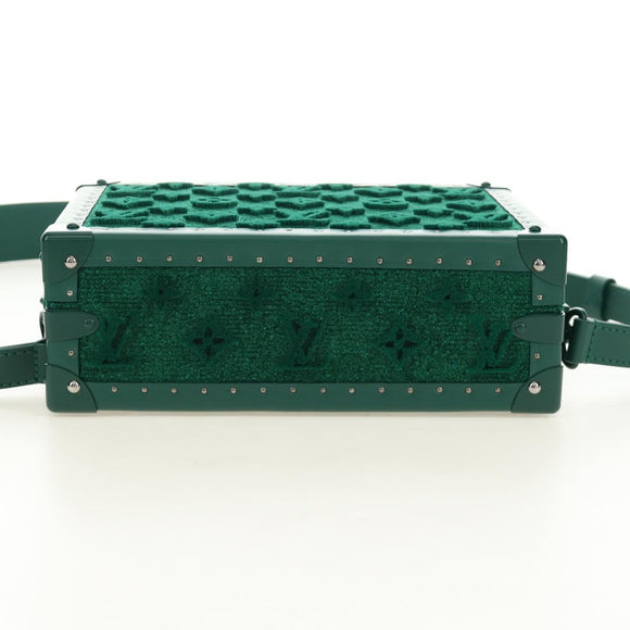 LOUIS VUITTON Monogram Tuftage Clutch Box Shoulder Bag Green LV Auth 187599SM