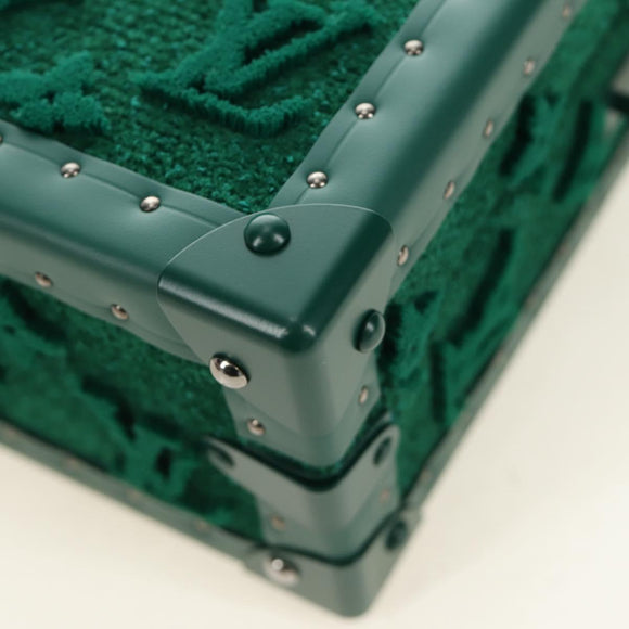 LOUIS VUITTON Monogram Tuftage Clutch Box Shoulder Bag Green LV Auth 187599SM