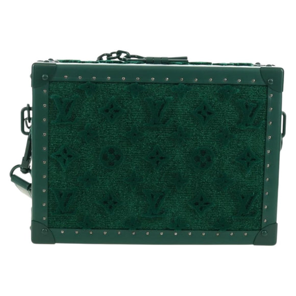 LOUIS VUITTON Monogram Tuftage Clutch Box Shoulder Bag Green LV Auth 187599SM