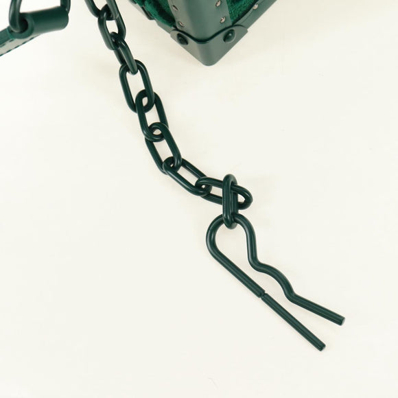 LOUIS VUITTON Monogram Tuftage Clutch Box Shoulder Bag Green LV Auth 187599SM