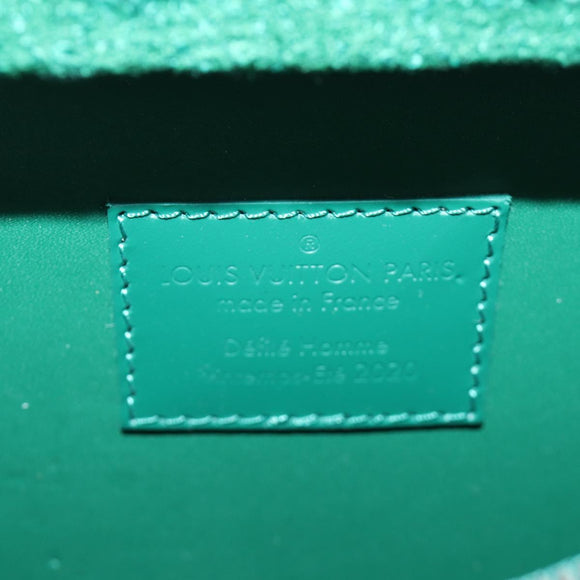 LOUIS VUITTON Monogram Tuftage Clutch Box Shoulder Bag Green LV Auth 187599SM