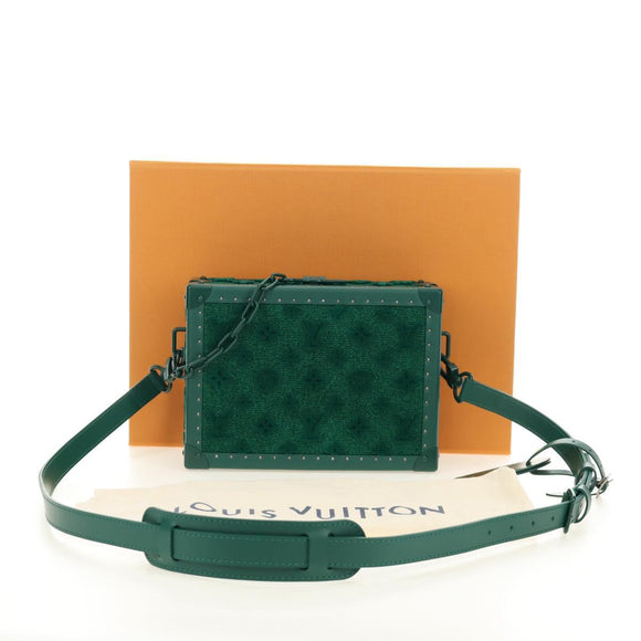 LOUIS VUITTON Monogram Tuftage Clutch Box Shoulder Bag Green LV Auth 187599SM
