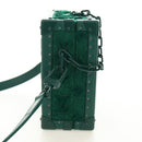 LOUIS VUITTON Monogram Tuftage Clutch Box Shoulder Bag Green LV Auth 187599SM-4