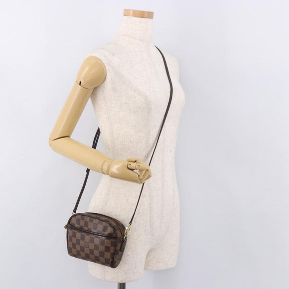 LOUIS VUITTON Damier Ebene Pochette Ipanema Shoulder Bag N51296 LV Auth 187600