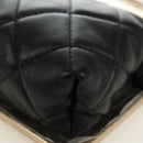 CHANEL Chain Matelasse Shoulder Bag Lamb Skin Black Gold CC Auth 187603SAM-11