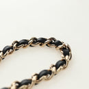 CHANEL Chain Matelasse Shoulder Bag Lamb Skin Black Gold CC Auth 187603SAM-8