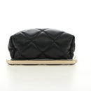 CHANEL Chain Matelasse Shoulder Bag Lamb Skin Black Gold CC Auth 187603SAM-9