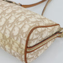 Christian Dior Trotter Canvas Chain Romantic Bag PVC Beige Silver Auth 187607V-9